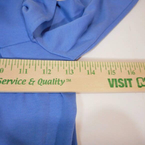 Vintage Sears Perma-Prest Turtleneck Toddler Size 4T Blue Floral Embellishment - Picture 4 of 15